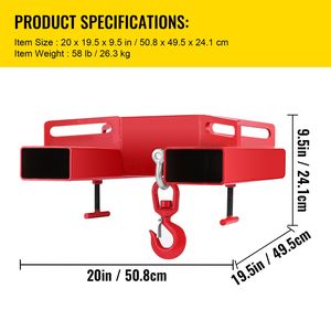 Grue télescopique certifiée 3 tonnes avec flèche, crochet de levage pour chariot élévateur 3000 kg, accessoires et pièces détachées pour chariots élévateurs - Product Image 2