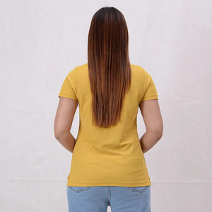 เสื้อยืดลำลองฤดูร้อนแบบสั่งทำพิเศษ เป็นมิตรกับสิ่งแวดล้อม ผ้าฝ้ายถัก 100% แขนสั้น แห้งเร็ว ระบายอากาศได้ดี สวมใส่สบาย พร้อมป้ายสำหรับผู้หญิง - Product Image 5