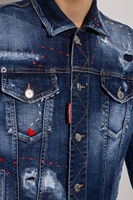 Veste en jean bleu pour homme, taille européenne, printemps, vente en gros, 2022