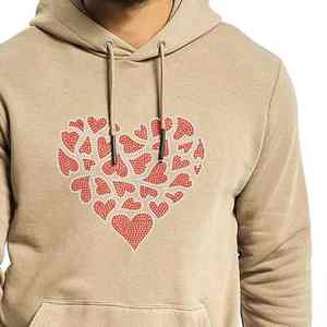 Sweat-shirt à capuche pour homme en molleton 100% coton respirant, coupe ample, décontracté pour l'automne, imprimé sur le devant, écologique - Product Image 1