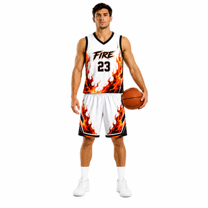 Ensemble d'uniformes de basketball personnalisés, vêtements d'équipe sur mesure avec impression par sublimation et tissu respirant - Product Image 2