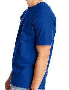 T-shirt bleu Clush Industries personnalisé avec logo, coupe carrée, col rond, 300 GSM, streetwear, coupe courte, 100 % coton, coupe classique, poids lourd - Product Image 4