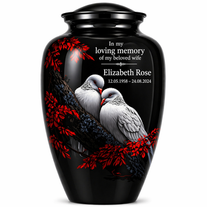 Urne funéraire commémorative personnalisée et sur mesure avec autocollant en émail pour cendres humaines d'adultes - Product Image 2