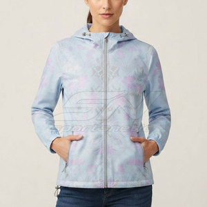 Premium <b>Women</b> Windbreaker <b>Jacket</b> Hooded <b>Lightweight</b> Outdoor Sportswear Breathable Fabric Full Zip Casual Fit With Pockets - Product Image 5