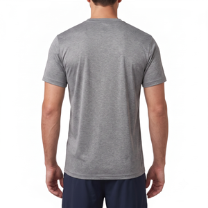 Camiseta de Manga Corta para Hombre, Cuello Redondo, Algodón, Color Gris Jaspeado, Talla 3XL, Ropa Deportiva, Etiqueta Personalizada - Product Image 2