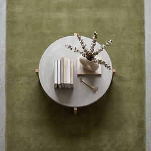 Tapis en laine vert olive uni, tufté à la main, antidérapant, tapis texturé doux pour salon, chambre à coucher, décoration moderne de la maison - Product Image 5