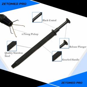4 Prongs Ball Grabber Piercing <b>Tool</b> Bead Holder Steel Gems Diamond Pickup Jewelry <b>Tool</b> Black Color Coated By ZETOMEDPRO - Product Image 2