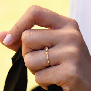 Anillos de Aniversario Más Vendidos, Anillo Apilable de Oro de 14k, Corte Redondo, Plata de Ley 925, Joyería Delicada de Lujo para Boda y Compromiso - Product Image 3