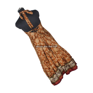 Nouvelle Robe Bohème Slim de Créateur, Robe de Soirée Élégante Sans Manches pour Femme, Style Sari Vintage - Product Image 2