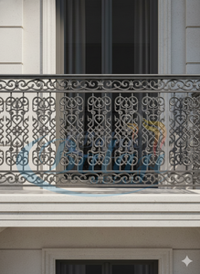 Barandilla de Escalera de Hierro Fundido con Moldeado en Arena, Superficie Altamente Pulida, Balaustres Ornamentales, Espigas Industriales para Balcón - Product Image 2