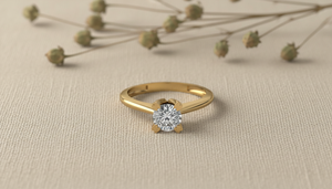Anillo Solitario de Oro Sólido de 10K Hecho a Mano, Diseño Personalizado, Diamante Cultivado en Laboratorio VVS1, Anillo de Compromiso Clásico para Ella, Regalo para Mamá, Fiesta - Product Image 6