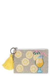 Handmade Luxury Zipper Closure <b>Mini</b> Coin <b>Pouch</b> with Hand Embroidered Beaded Design - Product Image 2