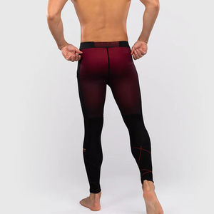 <b>Men</b> Slim Fit Elastic Waisted Leggings Maroon Color Athletic Gym <b>Tights</b> <b>Men</b> Plain Printed Sports <b>Compression</b> Pant <b>Men</b> Leggings - Product Image 4