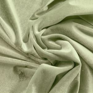 modern pista color velvet fabric 100 percent polyester material soft touch textile cloth <b>for</b> gorgeous evening gown and stylish - Product Image 2