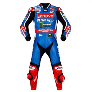 ชุดแข่งรถมอเตอร์ไซค์ Francesco Bagnaia MotoCP หนังวัว/หนังจิงโจ้ สำหรับขับขี่/แข่งรถมอเตอร์ไซค์ ระดับ 2 CE Pro - Product Image 1