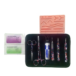 Kit de Práctica de Disección y Sutura, Almohadilla de Sutura Cutánea, Instrumentos de Sutura Médica Manuales para Estudiantes de Medicina Veterinaria - Product Image 1