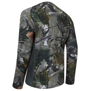 Wholesale Custom Breathable Beaded Hunting Shirts Pigment Printing Outdoor Performance Quick Dry Long Sleeve <b>Polyester</b> Hunting - Product Image 5