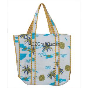 Women's 100% Cotton Tote <b>Bag</b> with Long Handle Large Size Multi-Color Made in Rajasthan for Daily Use & Travel - Product Image 6