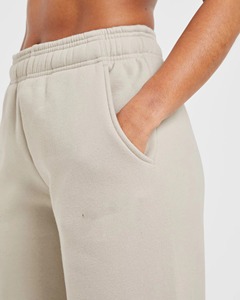 Pantalon Harem Taille Haute Femme en Polaire Beige Coupe Ample Longueur Cheville avec Poches – Tenue Décontractée Automne - Product Image 6