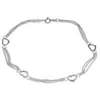 Pulsera con Dije de Corazón de Plata de Ley 925, Diseño Rajastaní, Idea de Regalo Elegante, Joyería para Mujeres y Niñas - Product Image 2