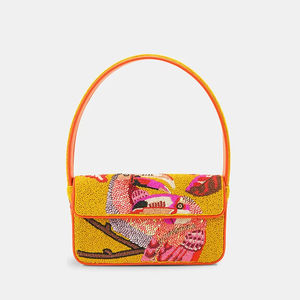 Monedero de Lujo Hecho a Mano con Cuentas de Algodón, Bolso de Mano con Diseño de Concha y Lazo, Bordado con Perlas y Lentejuelas, Cremallera, Regalo Personalizado, Flores, Moda - Product Image 1