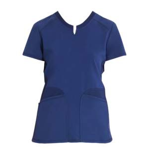 Ensemble de blouses et pantalons bleu marine pour femmes, manches courtes, avec plusieurs poches, uniformes d'hôpital pour les professionnels de la santé - Product Image 2