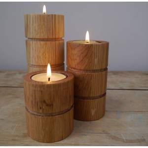 Support à bougie en bois de décoration intérieure haut de gamme, élégants porte-bougies en bois, lanternes, pots à bougies - Product Image 1