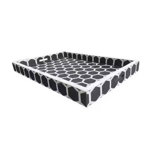 Bandeja Rectangular con Incrustaciones de Hueso Indio Verde, Hecha a Mano, Duradera, de Lujo, Diseño Art Deco Clásico, Florero de Mesa, Logotipo Personalizado, para Hogar y Hotel - Product Image 4