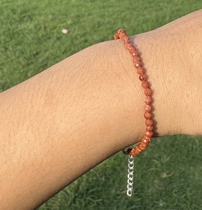 Wholesale Brown Sunstone Gemstone <b>Bead</b> <b>Bracelet</b> 925 Sterling Silver Adjustable Handmade Trendy Wedding & Party Gift Fine Jewelry - Product Image 4