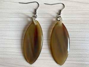 Pendientes de Cuerno de Búfalo con Forma Natural, Pulidos, Artesanía Natural, Ecológicos, Hechos a Mano, Decoración Moderna para Bodas, Regalo, MN EXPORTS - Product Image 5