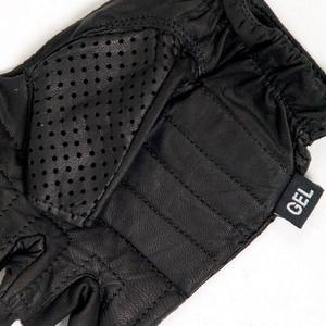Guantes de Motociclista de Cuero Perforado Duraderos, Transpirables, de Medio Dedo, para Conducir Motocicletas, OEM, Personalizados, Venta al Por Mayor, Pedidos al Por Mayor - Product Image 4