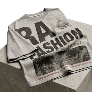 Oversized T-shirt <b>Acid</b> Wash Streetwear Cotton Heavyweight <b>Drop</b> Shoulder Graphic Print Custom Men Vintage Retro Tee OEM - Product Image 3