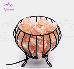 ตะกร้าเกลือคริสตัลหิมาลัยไฟกลางคืนแบบมีสาย USB ทำด้วยมือสัมผัสของจริงดีที่สุดของฮวงจุ้ยห้องนอนรักออกแบบโลโก้ได้ตามต้องการ - Product Image 4