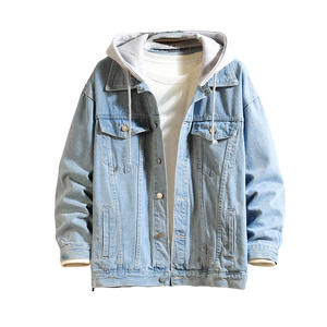 Sudaderas de mezclilla para hombre al por mayor, color azul cielo, de secado rápido, estilo urbano, sudaderas de mezclilla para hombre adulto con diseño y talla personalizados - Product Image 1