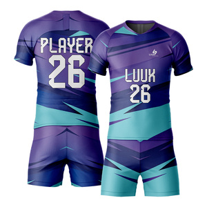 ชุดเสื้อฟุตบอลและกางเกงขาสั้นแบบซับลิเมชั่นสั่งทำพิเศษสำหรับผู้ชาย ชุดกีฬา ระบายเหงื่อได้ดี ระบายอากาศได้ดี เหมาะสำหรับทุกฤดูกาล - Product Image 6