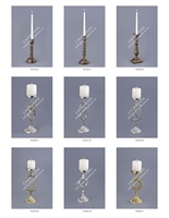 Ensemble de supports à bougies en métal doré de luxe pour décorations de mariage et de Noël, design moderne, cadeaux faits à la main de haute qualité