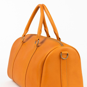 Sac de voyage de luxe en cuir véritable résistant à l'eau, unisexe, marron, poignée souple, fermeture à glissière, décontracté, grande capacité 30-40L - Product Image 6