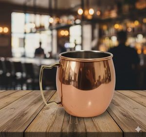 Taza Moscow Mule Hecha a Mano con Asa de Latón, Vajilla de Lujo para Cócteles y Regalos a Precio de Mayoreo - Product Image 2