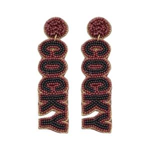 Pendientes de cuentas de semilla de buen color para mujer, joyería hueca elegante personalizada de alta calidad para mujeres y niñas de la India - Product Image 5