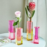 Vase à fleurs mural en acrylique vibrant 2026 – Design moderne et élégant qui attire le regard – Rehaussez l'esthétique de votre intérieur – Élégance colorée
