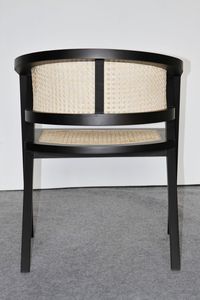 Chaise de salle à manger Kharisma en bois de mahogany massif et rotin, non pliable, pour la maison, la villa, l'appartement et l'hôtel - Product Image 3