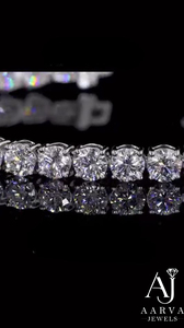 Lab Grown Diamond Tennis <b>Bracelet</b> <b>for</b> <b>Women</b> Round Brilliant Bangle 18K Gold Plated Luxury Gift Jewelry - Product Image 2