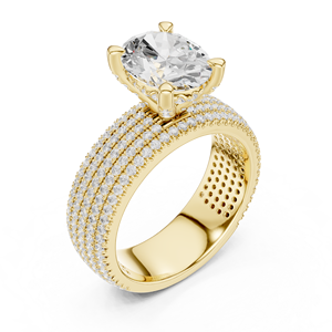 แหวนเพชรทรงรี 3 กะรัต เพาะเลี้ยงในห้องปฏิบัติการ ตัวเรือนทอง 14K 18K 22K สำหรับผู้หญิง ชุบโรเดียม เหมาะสำหรับงานแต่งงาน งานหมั้น ของขวัญเครื่องประดับชั้นดี - Product Image 4
