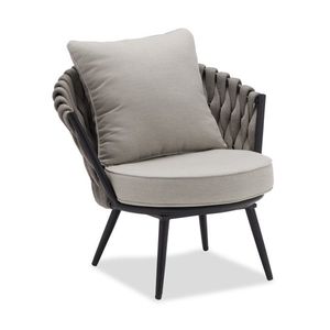 Chaise longue tressée pour l'intérieur et l'extérieur avec structure métallique pour jardins de luxe, hôtels et balcons résidentiels - Product Image 2