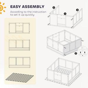 Boîte de mise bas réglable blanche pour petits chiens avec patins antidérapants et coussin de mise bas - Clôtures et enclos pour animaux de compagnie - Product Image 6