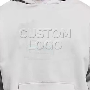 Sweat-shirt à capuche unisexe avec logo personnalisé en relief, coupe ample, en coton French Terry, décontracté, design à épaules tombantes, service OEM - Product Image 2