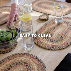 Hot Selling Natural Best Seller Jute Braided 15" Round <b>Placemats</b> Reversible Farmhouse Style (Set Of 6)Hotel Bedroom Floor Mat - Product Image 3