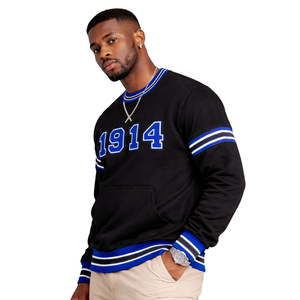 Sudadera Negra Phi Beta Sigma 1914 con Diseño Clásico de Chenille, Prenda de Fraternidad Griega con Comodidad y Estilo Premium - Product Image 3