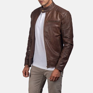 <b>Men's</b> Comfortable <b>Canvas</b> Leather <b>Jacket</b> Top Sales Street Fashion Style with Stand Collar Plain Blank <b>jacket</b> <b>for</b> <b>men</b> - Product Image 3