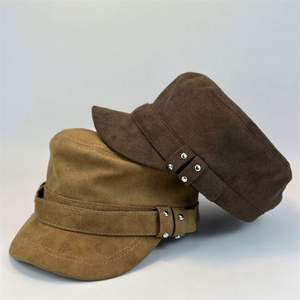 Casquette de baseball rétro automne-hiver à calotte plate pour femme, style coréen, tendance, en daim, pour l'extérieur et l'équitation - Product Image 4